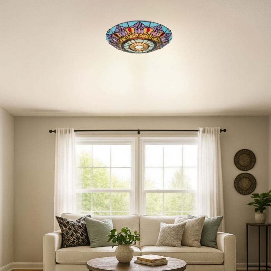 Brilagi - Tiffany vitrážové stropné svietidlo LORAS 2xE27/60W/230V