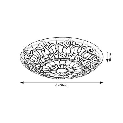 Brilagi - Tiffany vitrážové stropné svietidlo LORAS 2xE27/60W/230V