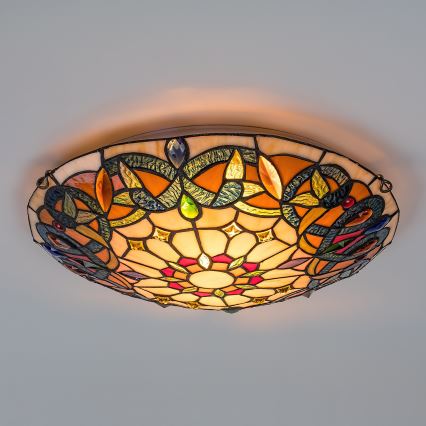 Brilagi - Tiffany vitrážové stropné svietidlo LUISA 2xE27/60W/230V priemer 40 cm