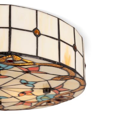 BRILAGI - Tiffany vitrážové stropné svietidlo MIRABELLA 2xE27/60W/230V pr. 40 cm