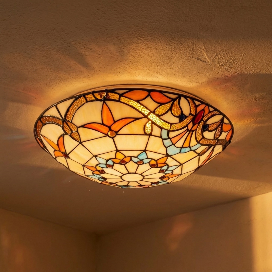 Brilagi - Tiffany vitrážové stropné svietidlo MIRABELLA 2xE27/60W/230V priemer 40 cm
