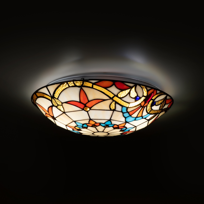 Brilagi - Tiffany vitrážové stropné svietidlo MIRABELLA 2xE27/60W/230V priemer 40 cm