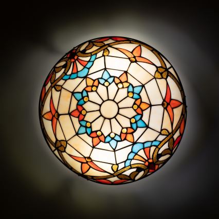 Brilagi - Tiffany vitrážové stropné svietidlo MIRABELLA 2xE27/60W/230V priemer 40 cm