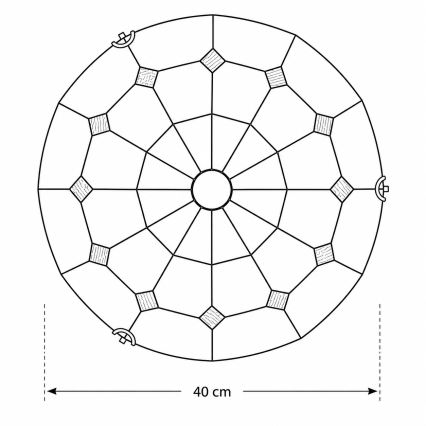 Brilagi - Tiffany vitrážové stropné svietidlo SIENNA 2xE27/60W/230V priemer 40 cm