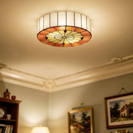 Brilagi - Tiffany vitrážové stropné svietidlo SIENNA 3xE27/60W/230V priemer 40 cm