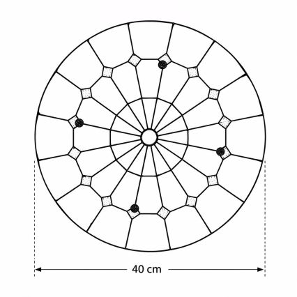 Brilagi - Tiffany vitrážové stropné svietidlo SIENNA 3xE27/60W/230V priemer 40 cm