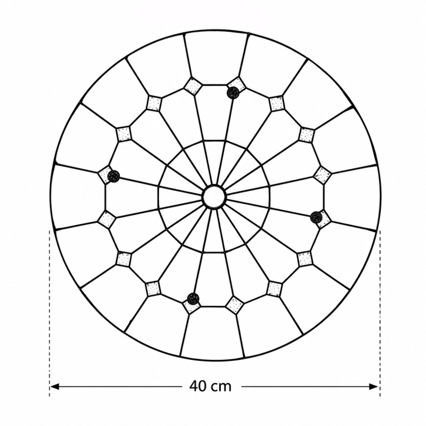 Brilagi - Tiffany vitrážové stropné svietidlo SIENNA 3xE27/60W/230V priemer 40 cm