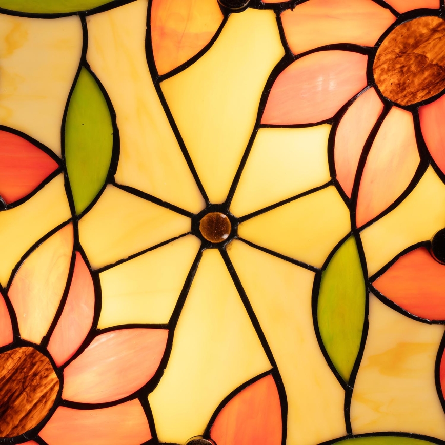 BRILAGI - Tiffany vitrážové stropné svietidlo SUNFLOWER 2xE27/60W/230V pr. 40 cm