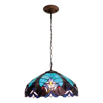 BRILAGI - Tiffany vitražový luster na reťazi CORAL 1xE27/60W/230V pr. 40 cm