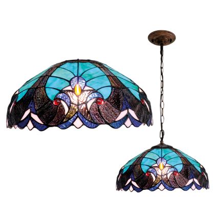 BRILAGI - Tiffany vitražový luster na reťazi CORAL 1xE27/60W/230V pr. 40 cm