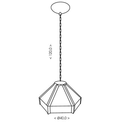 BRILAGI - Tiffany vitražový luster na reťazi EMERALD 1xE27/60W/230V pr. 40 cm