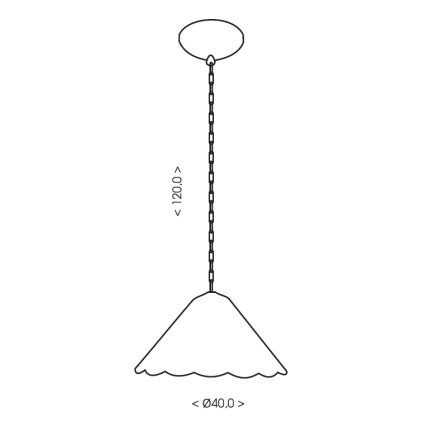 Brilagi - Tiffany vitrážový luster na reťazi FOLIA 1xE27/60W/230V pr. 40 cm