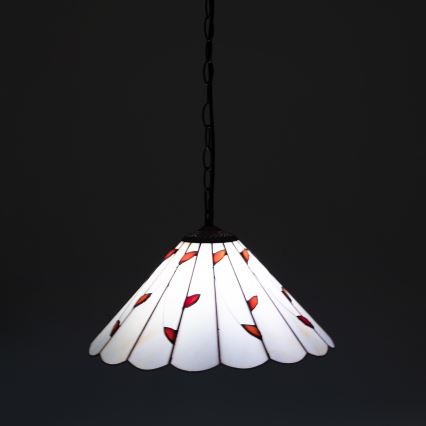 Brilagi - Tiffany vitrážový luster na reťazi FOLIA 1xE27/60W/230V pr. 40 cm