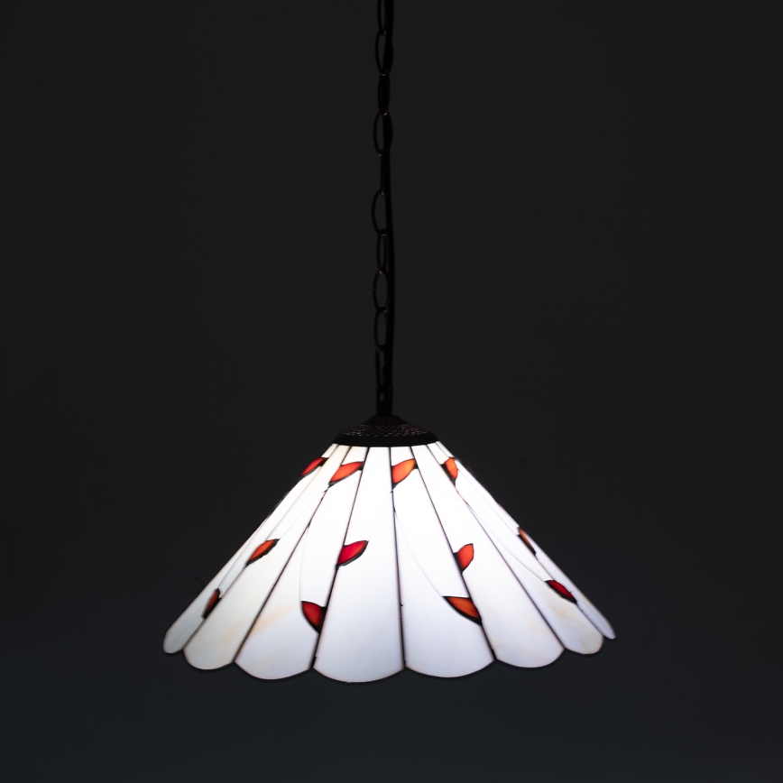 Brilagi - Tiffany vitrážový luster na reťazi FOLIA 1xE27/60W/230V pr. 40 cm