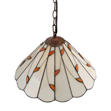 Brilagi - Tiffany vitrážový luster na reťazi FOLIA 1xE27/60W/230V pr. 40 cm