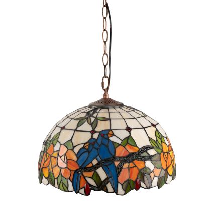 Brilagi - Tiffany vitrážový luster na reťazi JUNGLE 1xE27/60W/230V priemer 40 cm