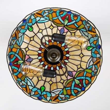 Brilagi - Tiffany vitrážový luster na reťazi LUISA 2xE27/60W/230V