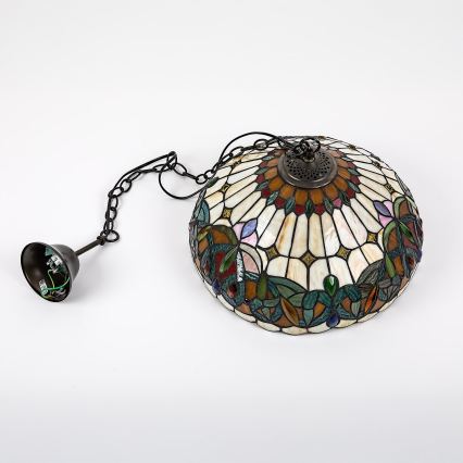 Brilagi - Tiffany vitrážový luster na reťazi LUISA 2xE27/60W/230V