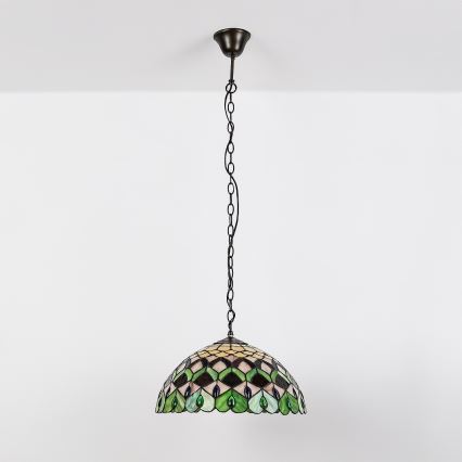 Brilagi - Tiffany vitrážový luster na reťazi MARGARET 2xE27/60W/230V