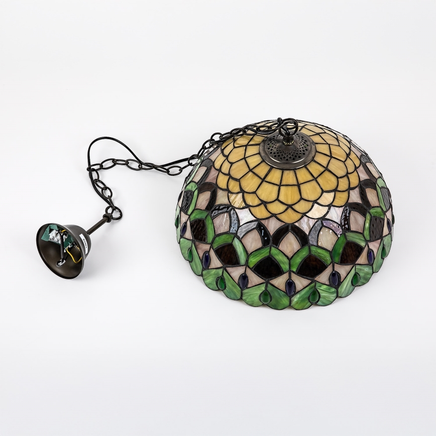 Brilagi - Tiffany vitrážový luster na reťazi MARGARET 2xE27/60W/230V