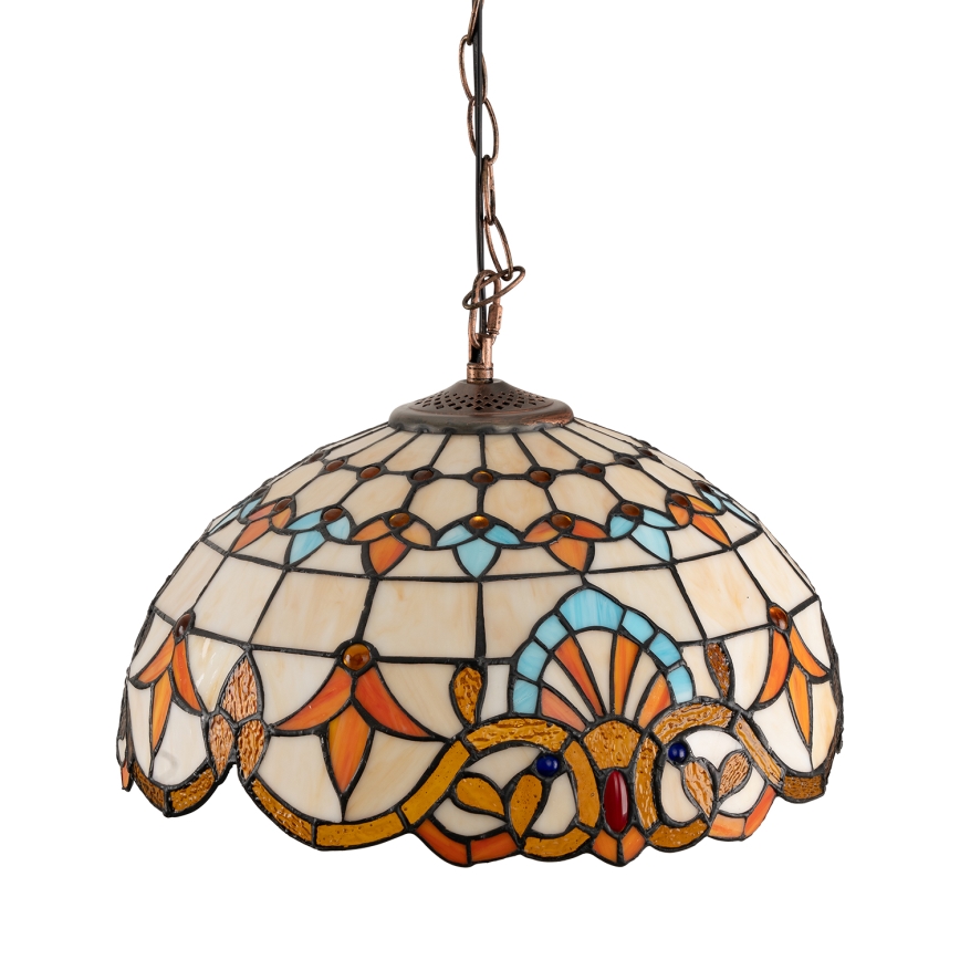 Brilagi - Tiffany vitražový luster na reťazi MIRABELLA 1xE27/60W/230V, priemer 40 cm