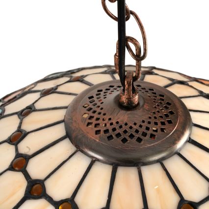 Brilagi - Tiffany vitražový luster na reťazi MIRABELLA 1xE27/60W/230V, priemer 40 cm