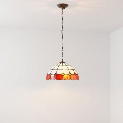 Brilagi - Tiffany vitrážový luster na reťazi SIENNA 1xE27/60W/230V priemer 40 cm
