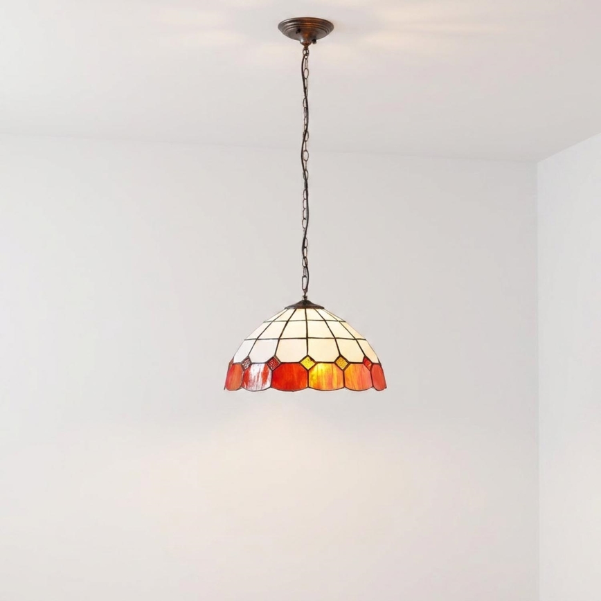 Brilagi - Tiffany vitrážový luster na reťazi SIENNA 1xE27/60W/230V priemer 40 cm