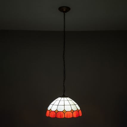 Brilagi - Tiffany vitrážový luster na reťazi SIENNA 1xE27/60W/230V priemer 40 cm