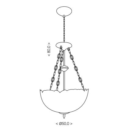Brilagi - Tiffany vitrážový luster na reťazi SIENNA 3xE27/60W/230V priemer 50 cm