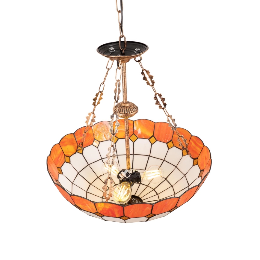 Brilagi - Tiffany vitrážový luster na reťazi SIENNA 3xE27/60W/230V priemer 50 cm