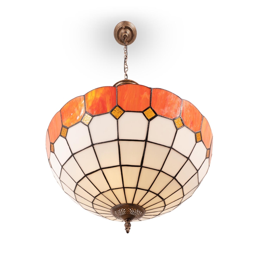 Brilagi - Tiffany vitrážový luster na reťazi SIENNA 3xE27/60W/230V priemer 50 cm