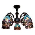 BRILAGI - Tiffany vitrážový prisadený luster CORAL 5xE27/60W/230V pr. 60 cm