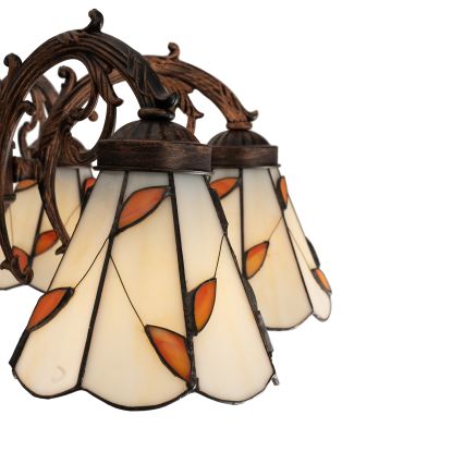 Brilagi - Tiffany vitrážový prisadený luster FOLIA 6xE27/60W/230V pr. 60 cm