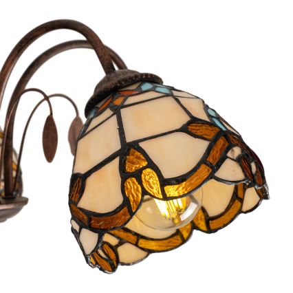 Brilagi - Tiffany vitrážový prisadený luster MIRABELLA 5xE27/60W/230V priemer 60 cm