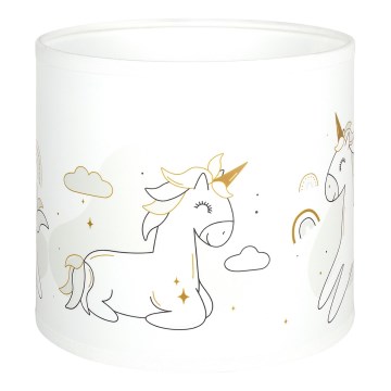 BRILAGI - Univerzálne tienidlo BOBO E27 pr. 15 cm biela/jednorožce