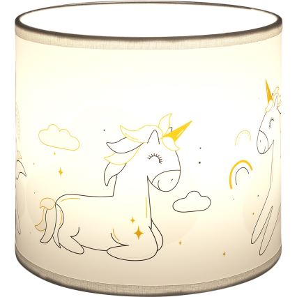 BRILAGI - Univerzálne tienidlo BOBO E27 pr. 15 cm biela/jednorožce
