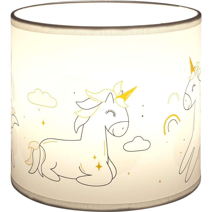 BRILAGI - Univerzálne tienidlo BOBO E27 pr. 15 cm biela/jednorožce
