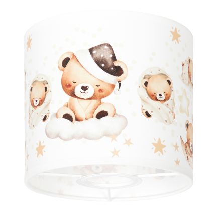 BRILAGI - Univerzálne tienidlo BOBO E27 pr. 15 cm biela/medvedíky