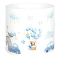 BRILAGI - Univerzálne tienidlo BOBO E27 pr. 15 cm biela/modrá/medvedíky