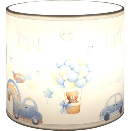 BRILAGI - Univerzálne tienidlo BOBO E27 pr. 15 cm biela/modrá/medvedíky