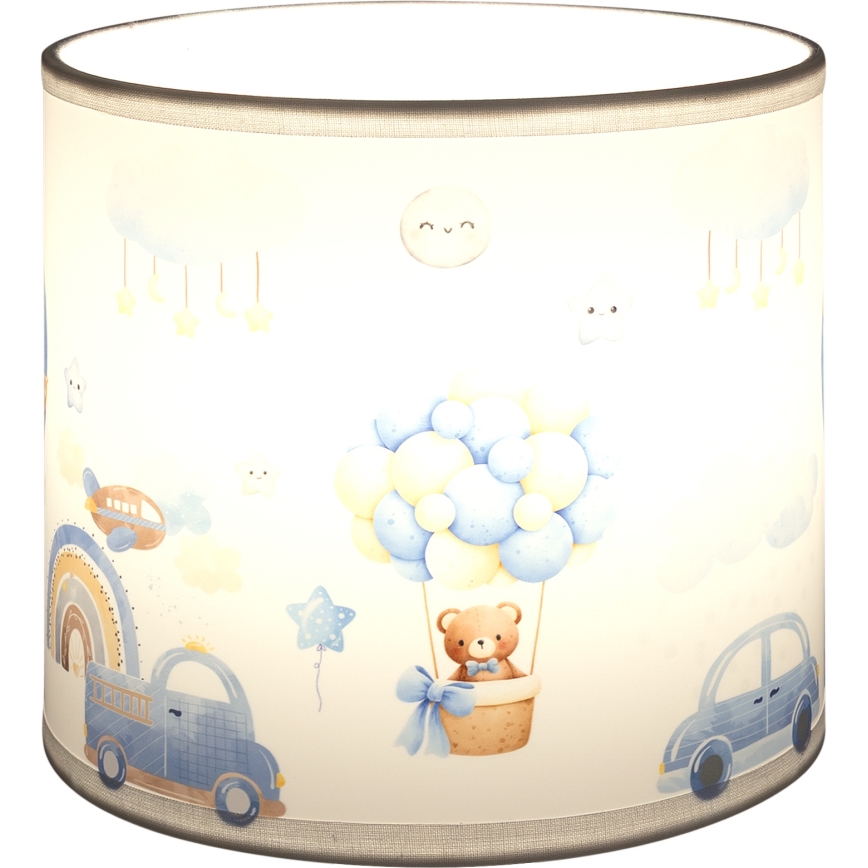 BRILAGI - Univerzálne tienidlo BOBO E27 pr. 15 cm biela/modrá/medvedíky