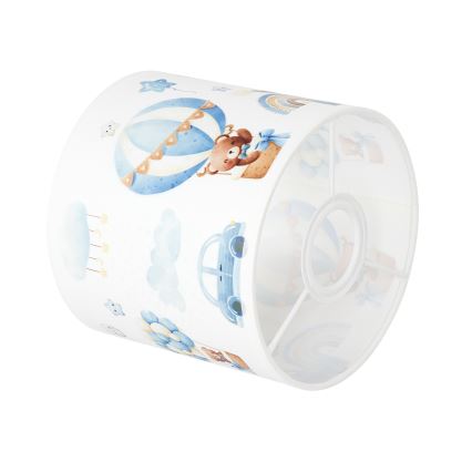 BRILAGI - Univerzálne tienidlo BOBO E27 pr. 15 cm biela/modrá/medvedíky