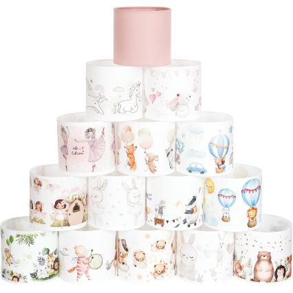 BRILAGI - Univerzálne tienidlo BOBO E27 pr. 15 cm biela/modrá/medvedíky