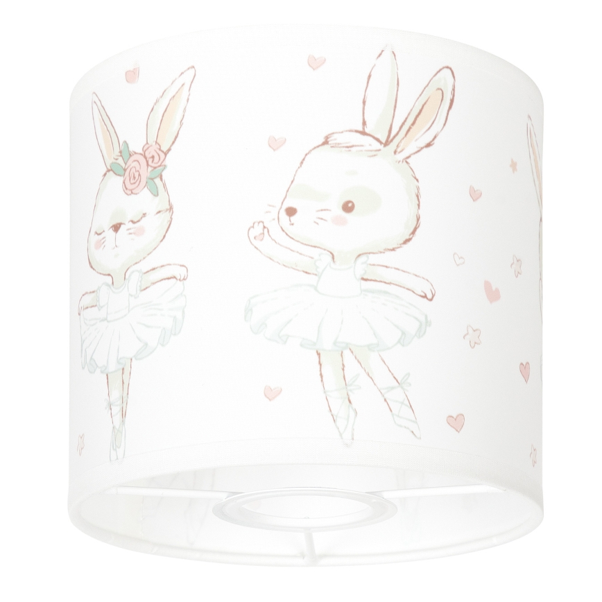 BRILAGI - Univerzálne tienidlo BOBO E27 pr. 15 cm, biela/s motívom zajačikov