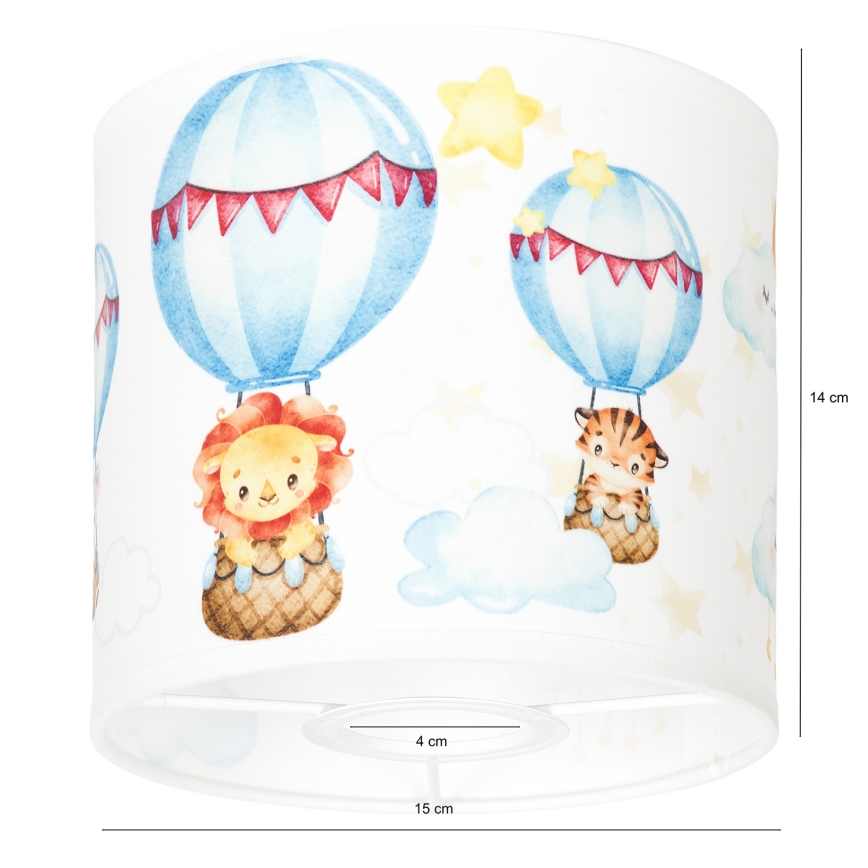 BRILAGI - Univerzálne tienidlo BOBO E27 pr. 15 cm biela/zvieratká