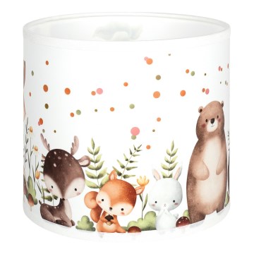 BRILAGI - Univerzálne tienidlo BOBO E27 pr. 15 cm biela/zvieratká