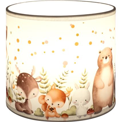 BRILAGI - Univerzálne tienidlo BOBO E27 pr. 15 cm biela/zvieratká