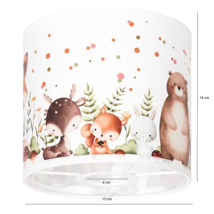 BRILAGI - Univerzálne tienidlo BOBO E27 pr. 15 cm biela/zvieratká