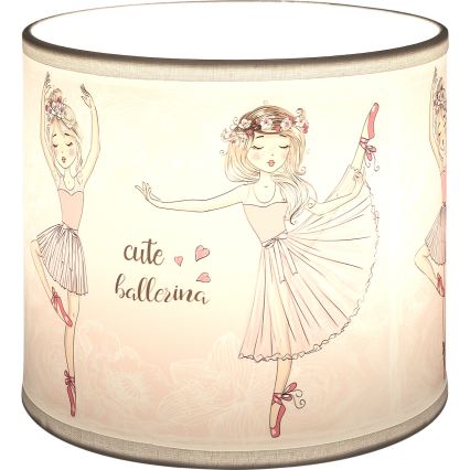 BRILAGI - Univerzálne tienidlo BOBO E27 priemer 15 cm biela/ružová/baletky